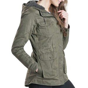 Kuhl Fleece Lined Luna Jacket, Hooded, Waxed Exterior Fabric - Womens XS